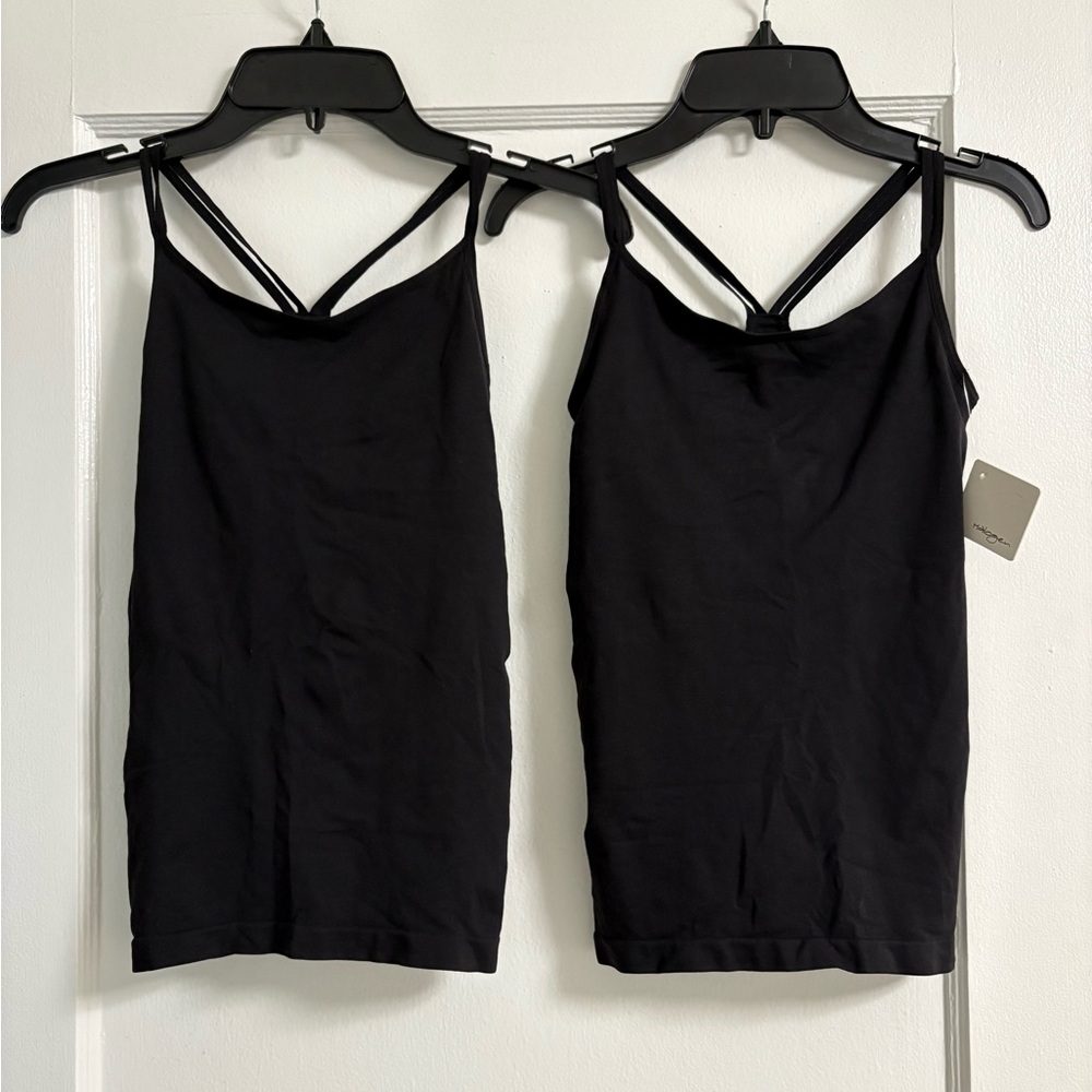 2 Set Halogen racerback bralette tank top size small black